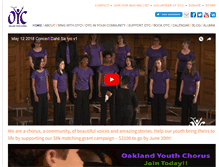 Tablet Screenshot of oaklandyouthchorus.org